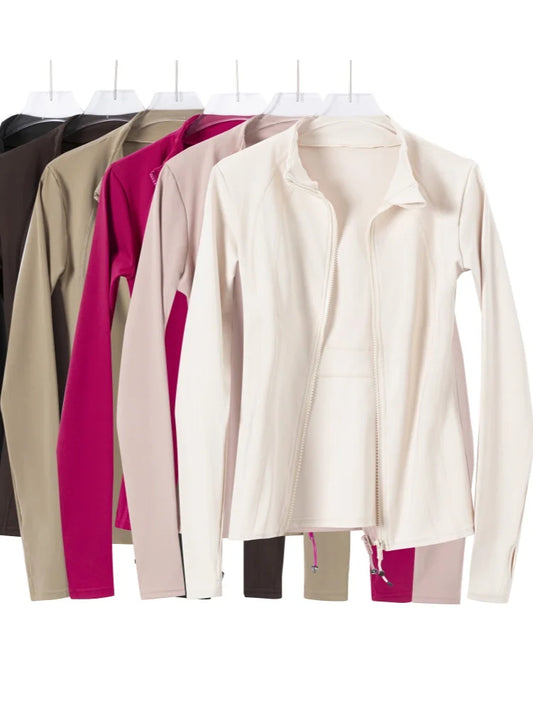 Women's Slimming Yoga Running Jacket – Lightweight Activewear