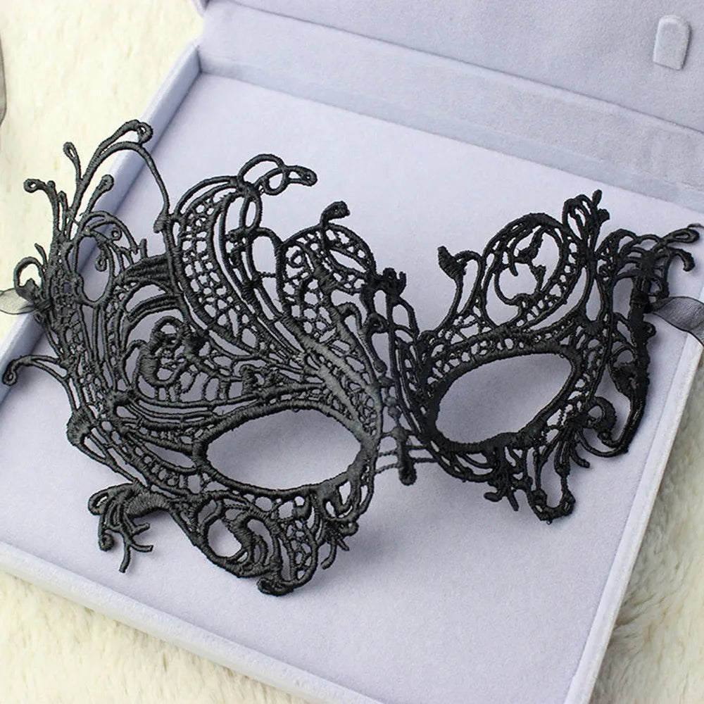 Black Lace Masquerade Mask for Women – Halloween & Carnival