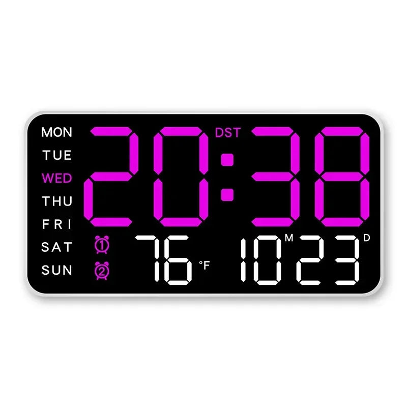 LED Digital Alarm Clock with Temperature Display & Remote Control