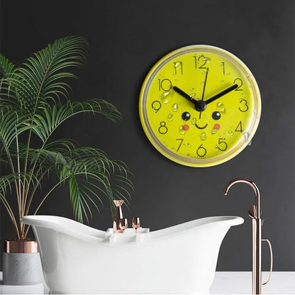 Mini Waterproof Suction Cup Wall Clock for Bathroom & Kitchen