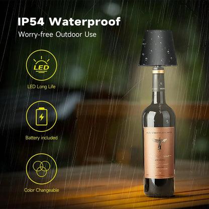 Wine Bottle Lamp – Rechargeable LED Cordless Touch Dimmer