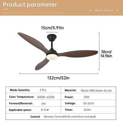 Ceiling Fan with Light – Low Profile Remote Control Fan, 25–52 Inch