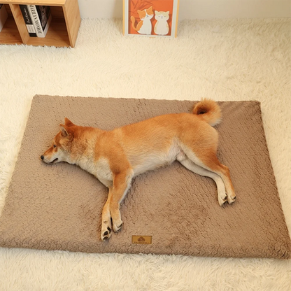 Orthopedic Dog Bed Mat – Washable Faux Fur, Waterproof & Anti-Slip