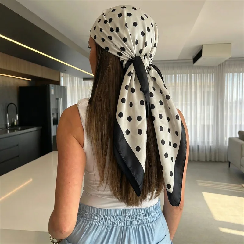 Silk Square Scarf for Women – Printed Headband & Neckerchief