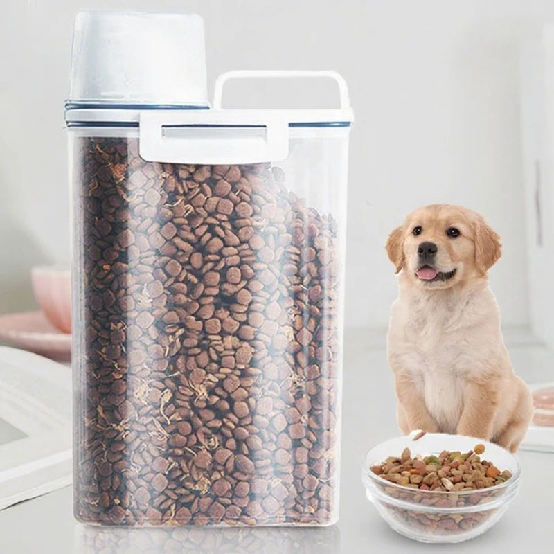 Airtight Pet Food Storage Container with Measuring Cup
