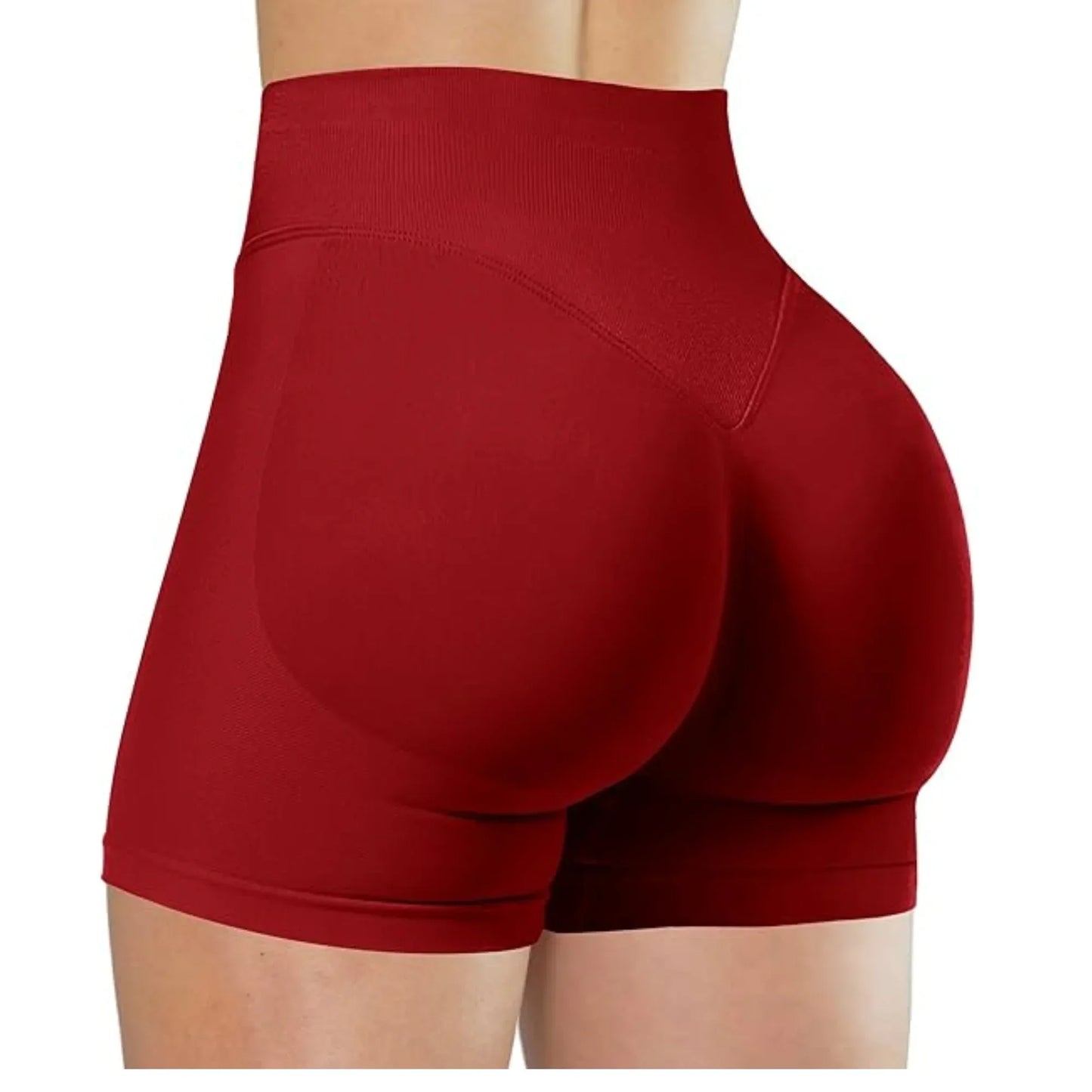 Women's High Waist Seamless Scrunch Yoga Shorts