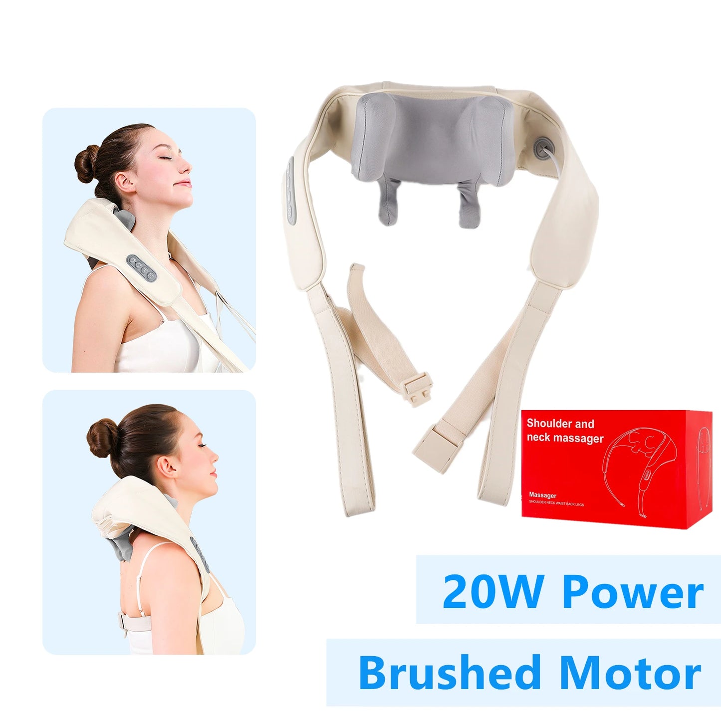 Neck & Shoulder Massager Shawl – Wireless Kneading Relief