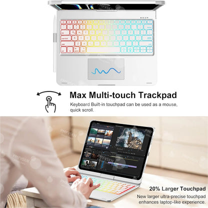 360 Magic Keyboard Case for iPad Pro, Air, and iPad 7th–11th Gen