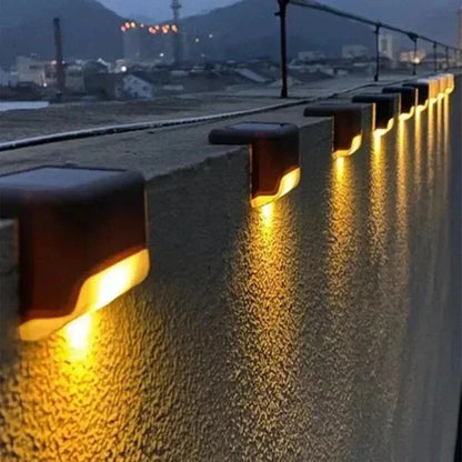 Solar LED Step Lights Outdoor Waterproof Deck Stair Lamp