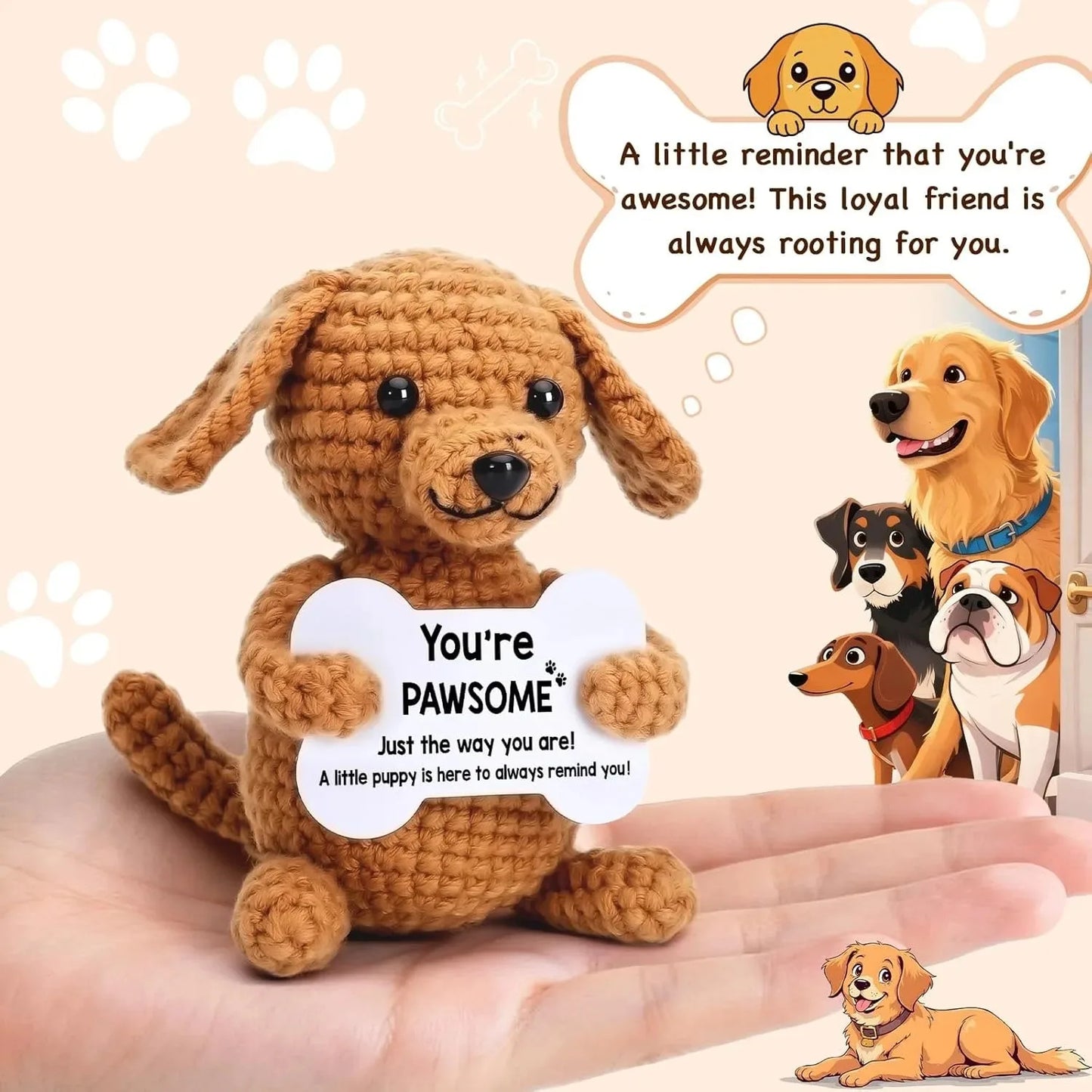 Crochet Pocket Hug Doll – Handmade Knitted Positive Energy Gift