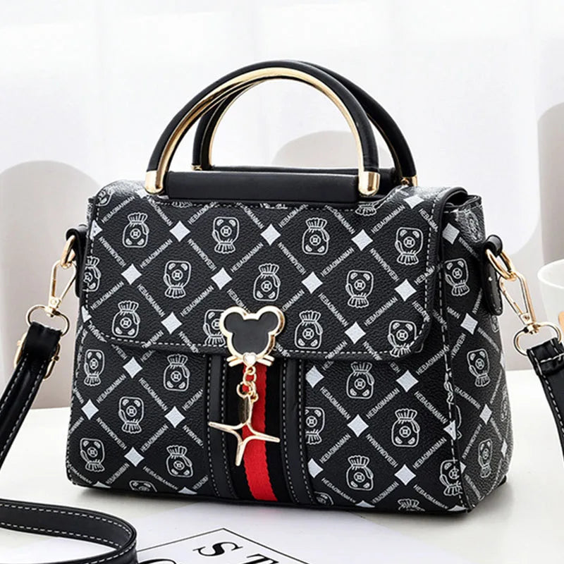 Printed Monogram Handbag for Women – Luxury Crossbody Tote