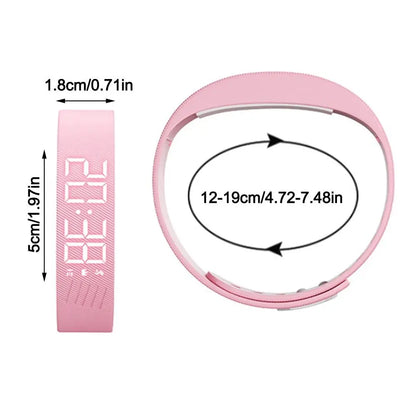 LED Digital Smart Bracelet Watch with Pedometer & Alarm