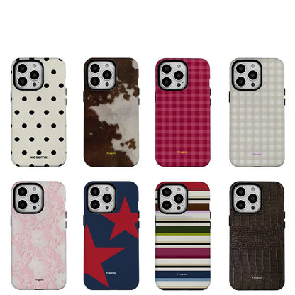 Y2K Style Grid iPhone Case