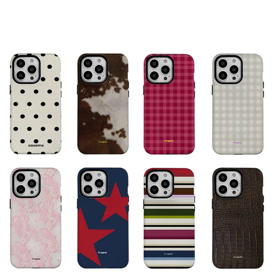 Y2K Style Grid iPhone Case