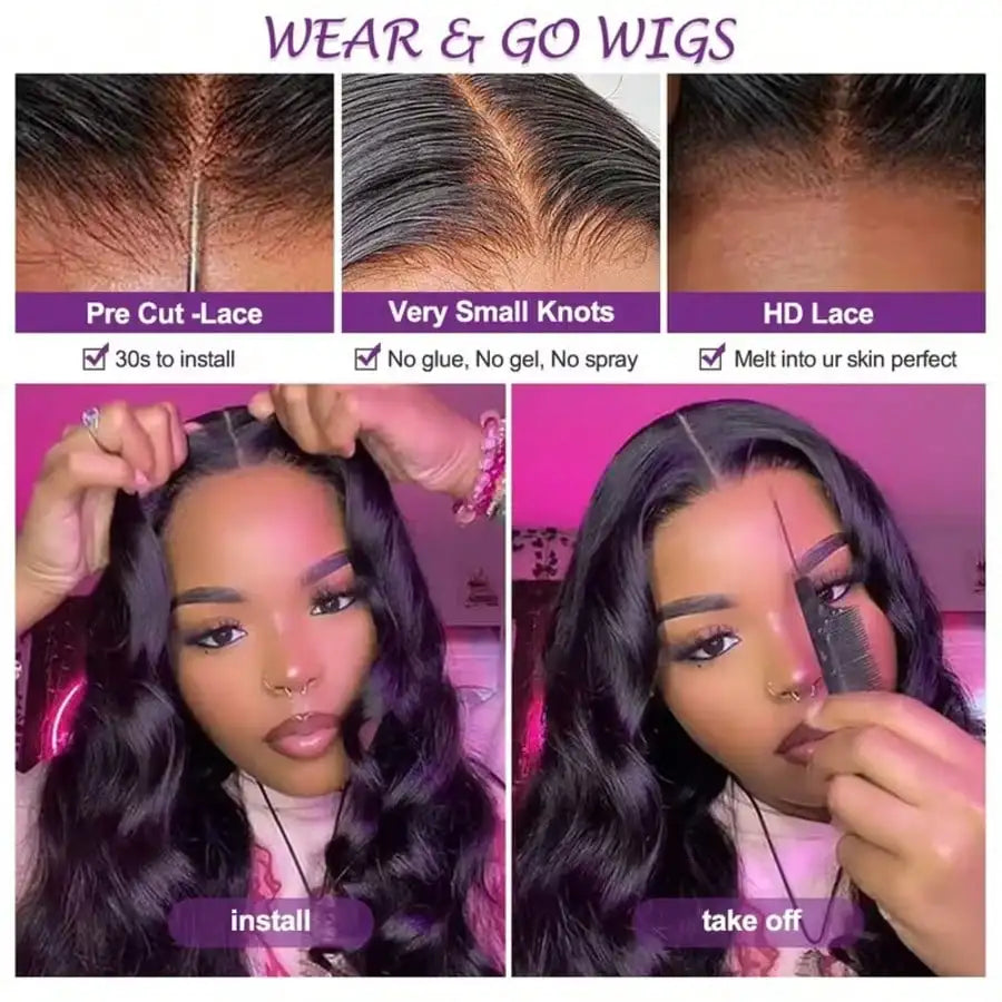 Body Wave Human Hair Lace Front Wig 13x4 HD Lace 4x4 Closure 18-40 Inch