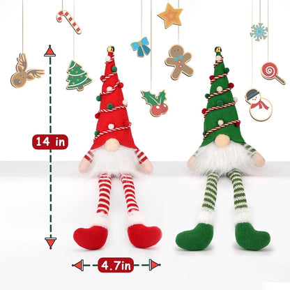 Light-Up Christmas Gnome Doll – Long-Leg Faceless Plush Holiday Decoration
