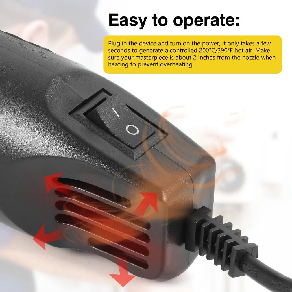 Mini Heat Gun Electric DIY Tool for Shrink Wrap & Crafts