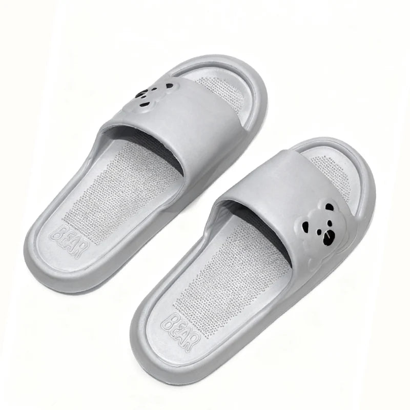 Cartoon Bear Indoor Slippers – Lightweight Soft EVA Slides for Women