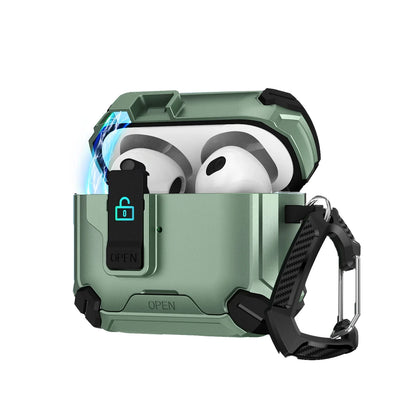 Magnetic Lock AirPods Case with Carabiner – Rugged Design