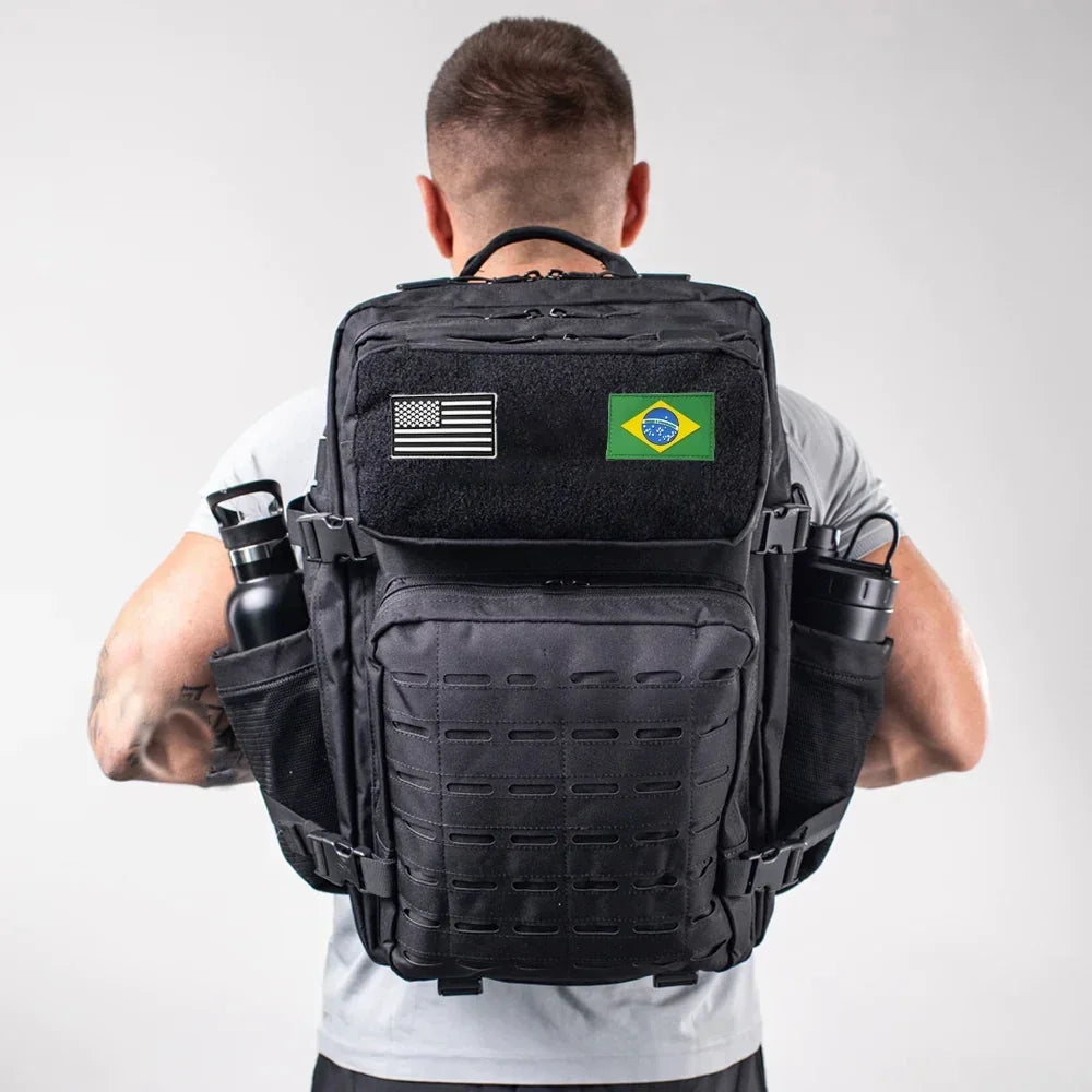 Tactical Backpack 25L/50L MOLLE Military Rucksack with 2 Bottle Holders for Hiking & Outdoor