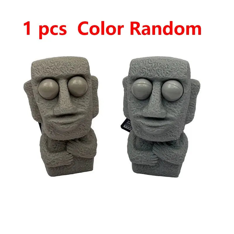 Moai Stress Relief Squeeze Toy – Pop-Eye Easter Island Statue Fidget
