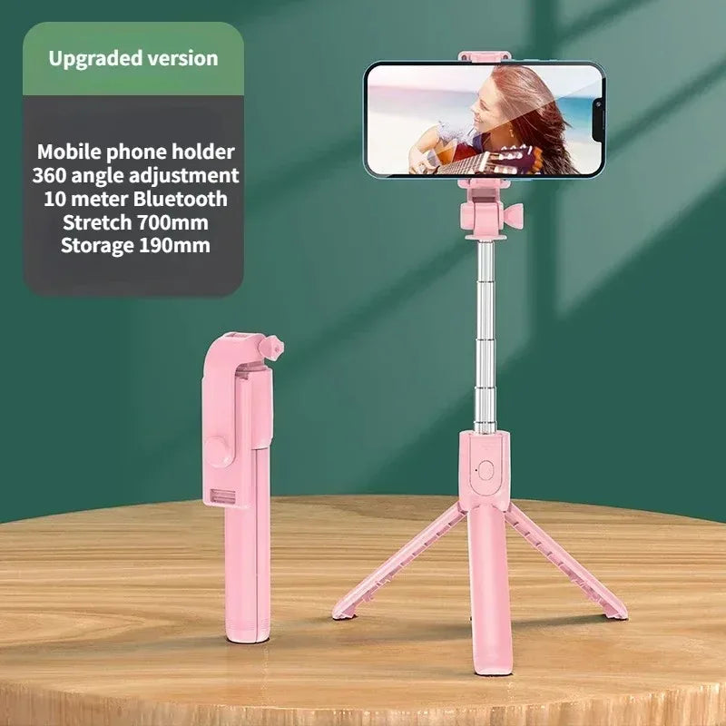 Bluetooth Selfie Stick Tripod with LED Fill Light – 680mm Extendable