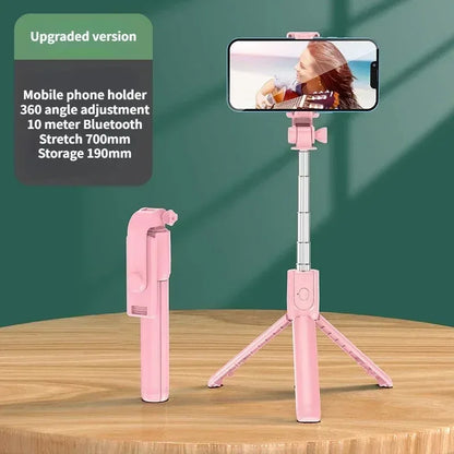 Bluetooth Selfie Stick Tripod with LED Fill Light – 680mm Extendable