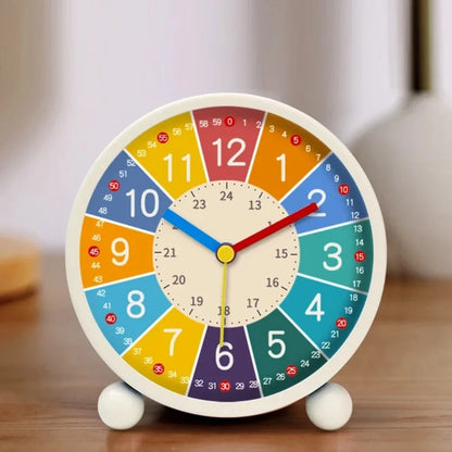 Kids Educational Alarm Clock – Colorful Silent Analog Clock for Children