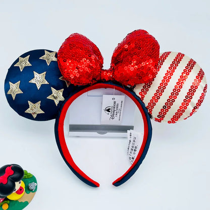Disney Minnie Mouse Ears Headband – Plush Bow for Adults & Kids