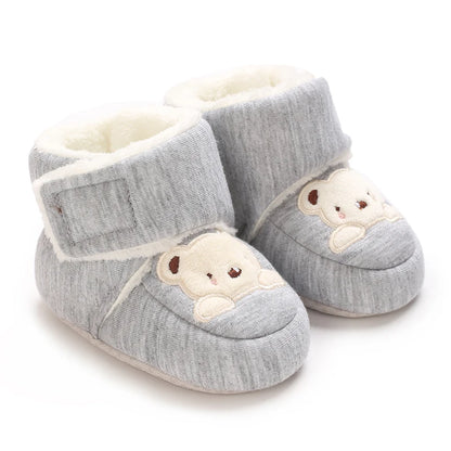 Baby Winter Boots – Cartoon Warm Fleece Booties for Boys & Girls