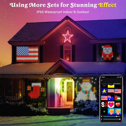 Smart LED Curtain Lights – 400 LEDs, App & Remote Control, Music Sync