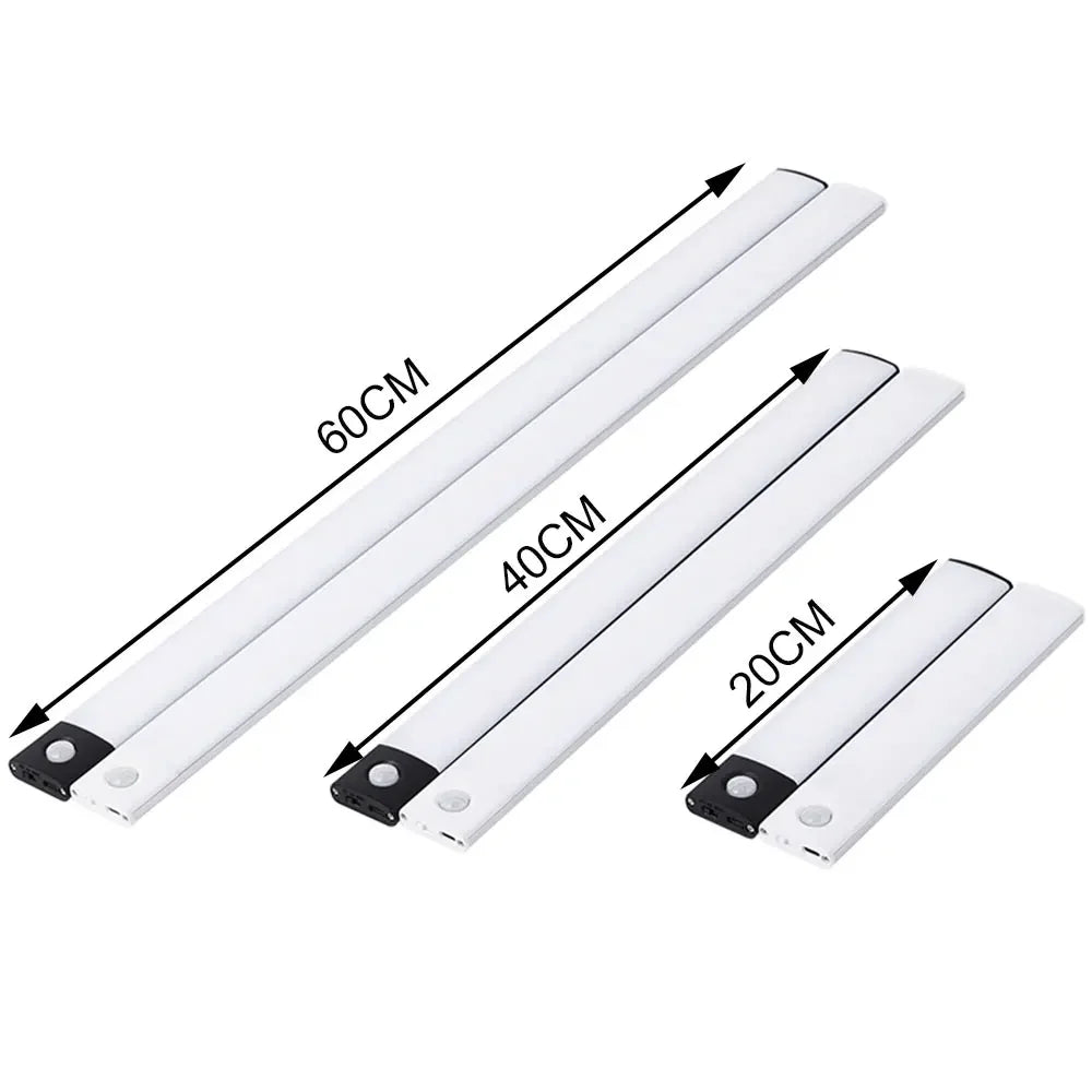 Motion Sensor LED Cabinet Light USB Rechargeable – 3 Color Modes, Stepless Dimming