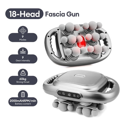 Fascia Gun Massager – Multi-Head High-Frequency Vibration