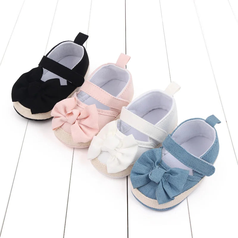 Baby Girl Mary Jane Shoes – Soft Sole Bowknot Sandal
