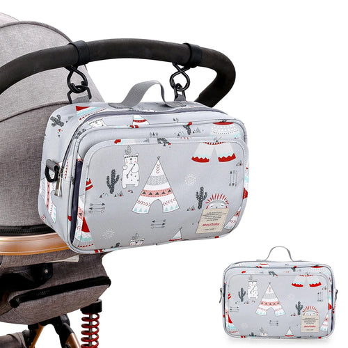 Waterproof Baby Diaper Bag – Printed Wet Dry Reusable Maternity Bag