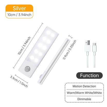 USB Rechargeable Motion Sensor LED Light – Cabinet & Wardrobe