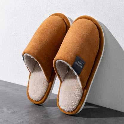 Men's Warm Plush Indoor Slippers – Non-Slip House Shoes