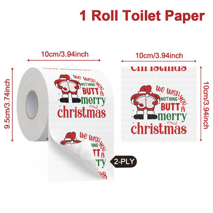 Christmas Printed Toilet Paper Roll – Festive Holiday Tissue