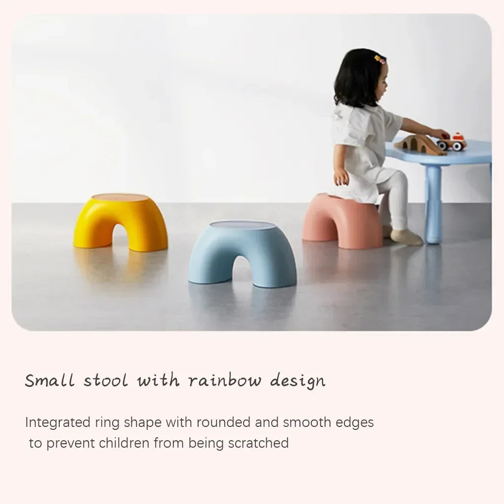 Rainbow Shape Kids Step Stool – Colorful Plastic Children's Seat