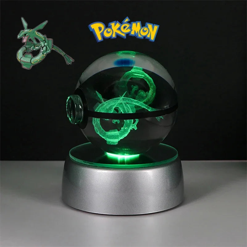 Pokémon 3D Crystal Ball Figure with LED Light Base
