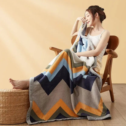 Soft Flannel Throw Blanket – Thick Cozy Fleece for Bed & Sofa