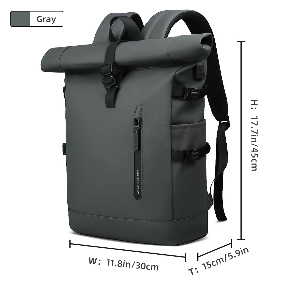 Expandable Travel Backpack – Large Capacity Waterproof 15.6" Laptop Bag for Men