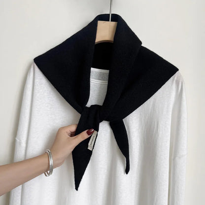 100% Wool Triangle Scarf for Women – Warm Knit Shawl & Pashmina Wrap