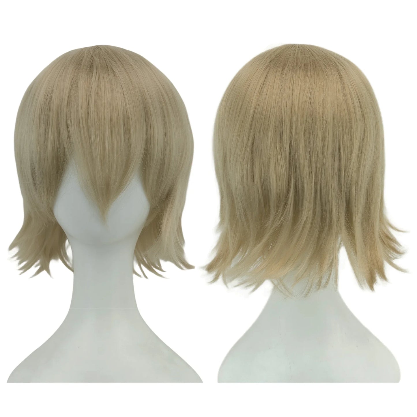 Short Bob Cosplay Wig Synthetic 12 Inch with Bangs