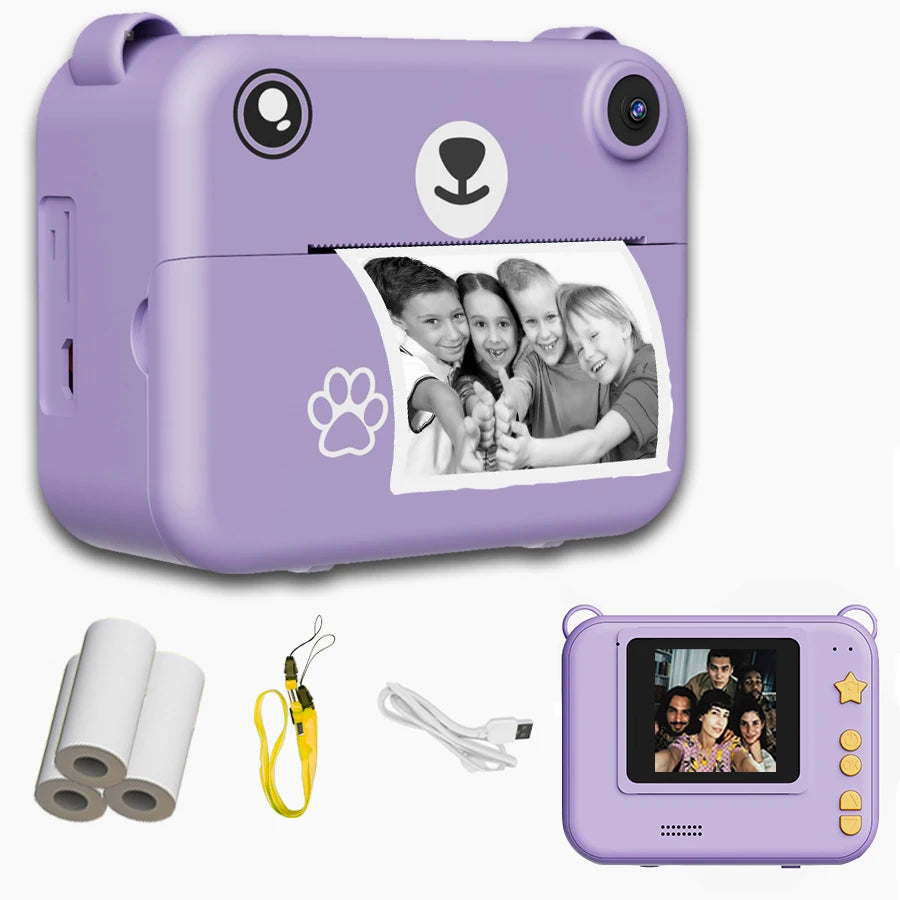 Kids Instant Print Camera with Thermal Printer & 1080p HD Video