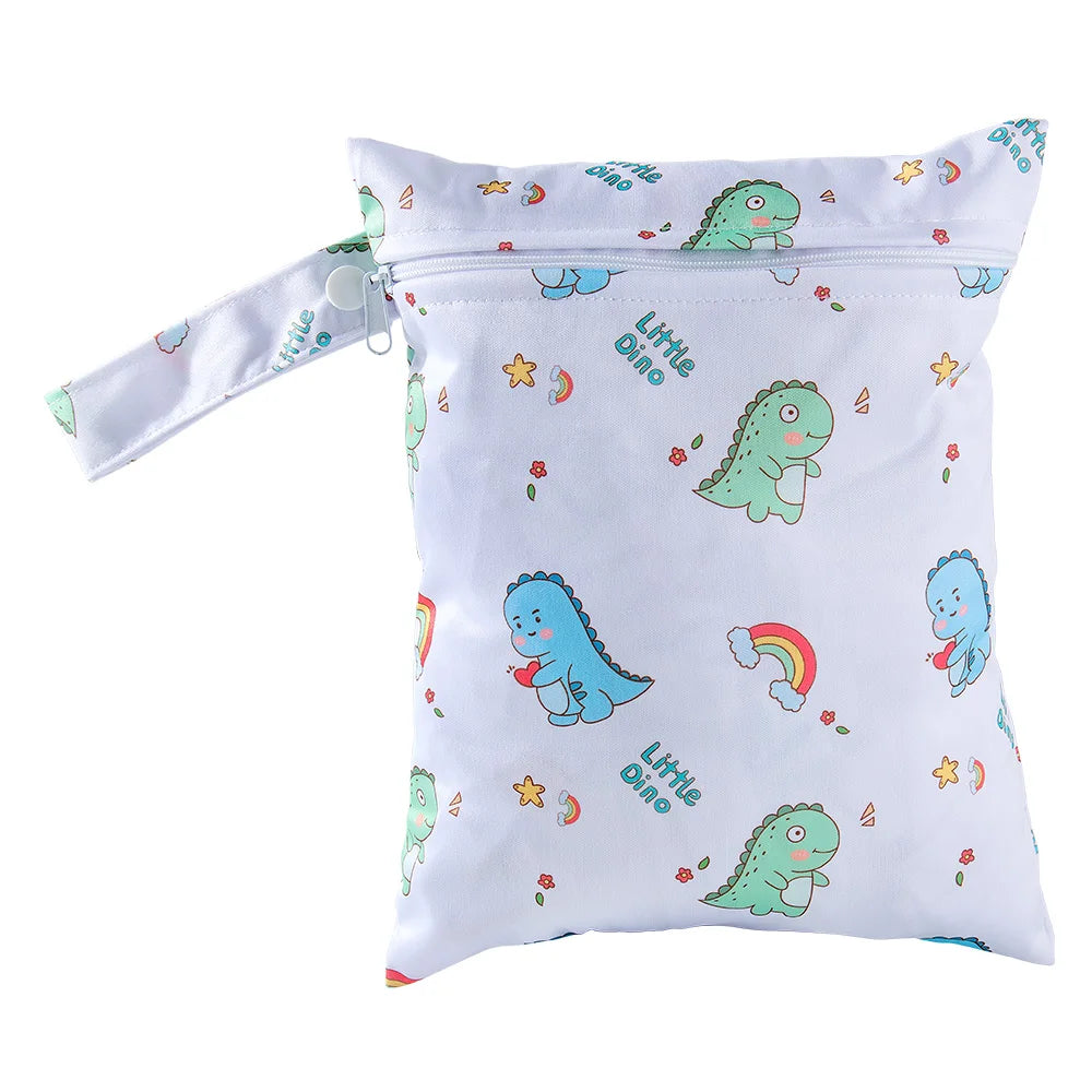 Waterproof Wet Dry Diaper Bag 20x25cm PUL Zipper Pouch