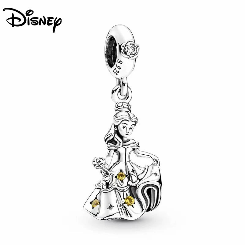 Disney S925 Silver Princess Charm Bead – Fits Pandora Bracelet & Necklace