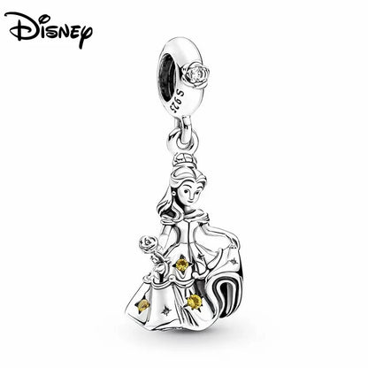 Disney S925 Silver Princess Charm Bead – Fits Pandora Bracelet & Necklace
