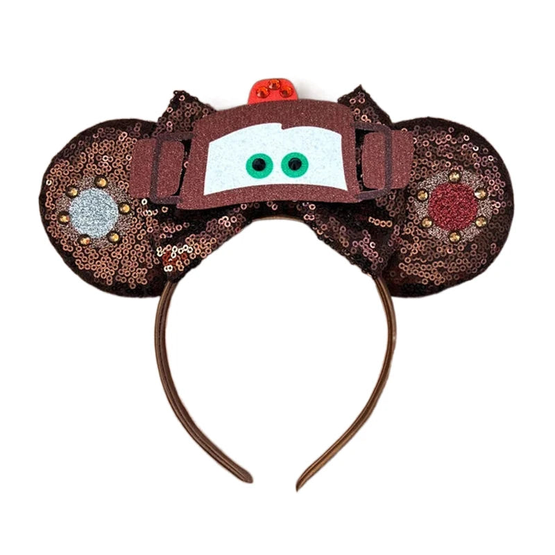 Mouse Ears Headband with Sequins & Bow – Kids & Adults