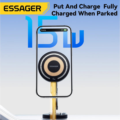 Essager Magnetic Car Phone Holder & 15W Wireless Charger – MagSafe